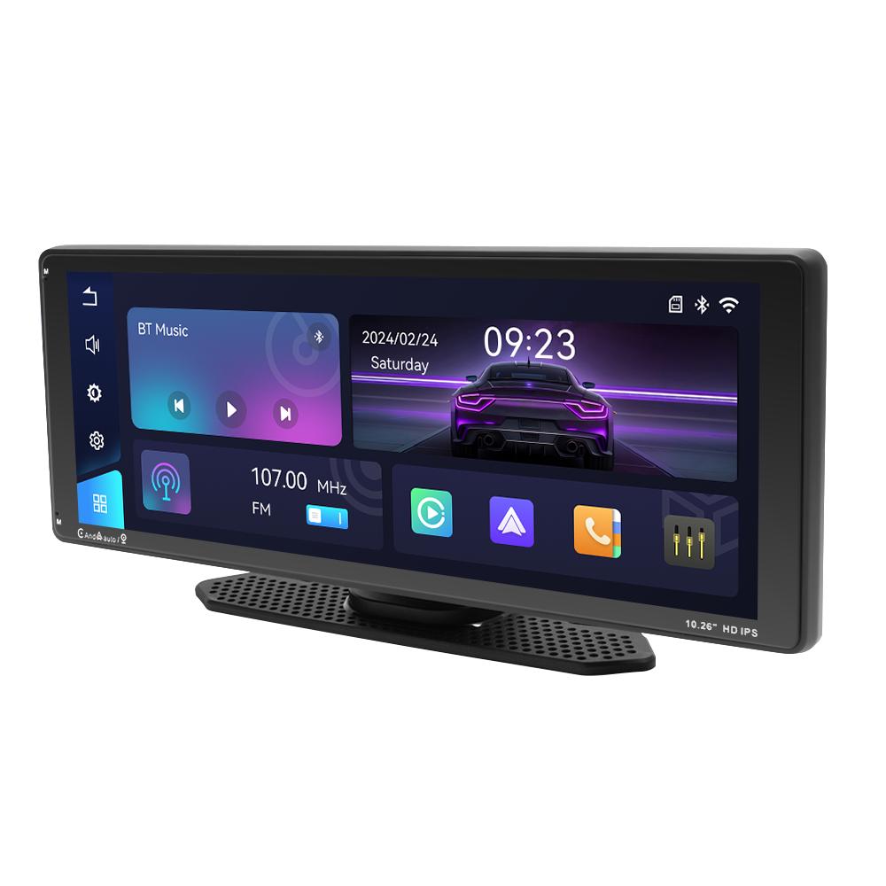 10.26'' Portable Car Radio Wireless Carplay HD IPS Display Touch Screen MP5 Player,Built-in Youtube,Mirror Link FM Transmit Autoaudio DSP