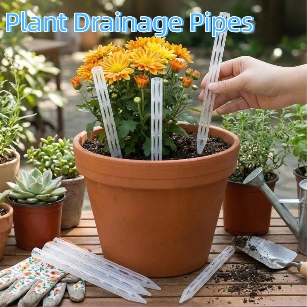 10PCS Plastic Plant Drainage Pipes Transparent Plant Root Ventilation  Potted Plants