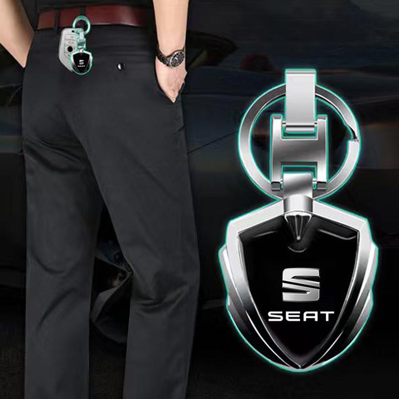 3D Металлический Автомобильный Стайлинг Брелок Цепочка для Ключей Кольца для Ключей Подвеска для SEAT Leon 5F Cordoba Alhambra MK3 Ibiza 5 6 MII Altea Toledo 3