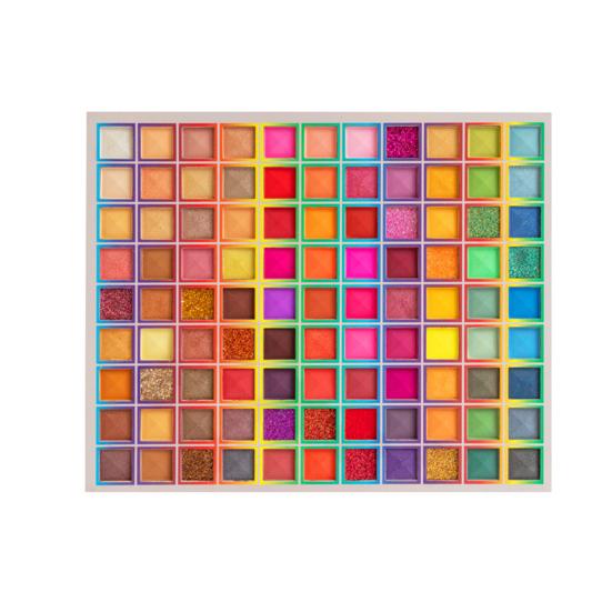 Не слеживающаяся многоцветная портативная 99-цветная блестящая пластина для теней для век для девочек
