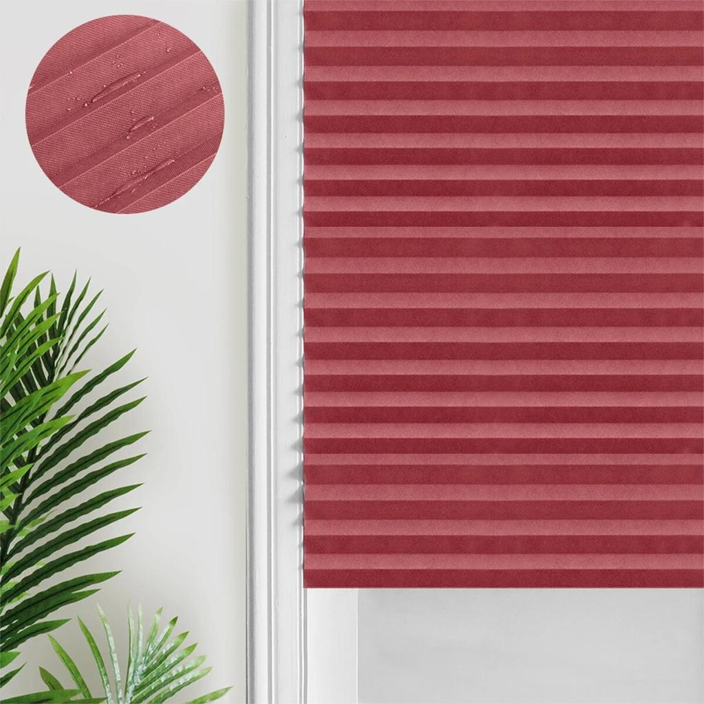 A Set of Blackout Curtains for Windows, Pleated Blinds for Privacy, Cordless Blackout Curtains for Bathrooms, Kitchens, Bedrooms, Offices