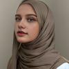 Women Scarf Solid Color Wide Edge Design Thin Scarf Breathable Shawl Versatile Head Wrap Stylish Accessory
