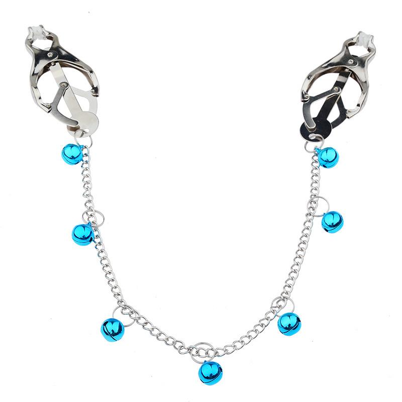 Игрушки для взрослых Зажим для сосков Бабочка Колокольчик Латексный кулон Зажим Мэй Мэй Цветной колокольчик