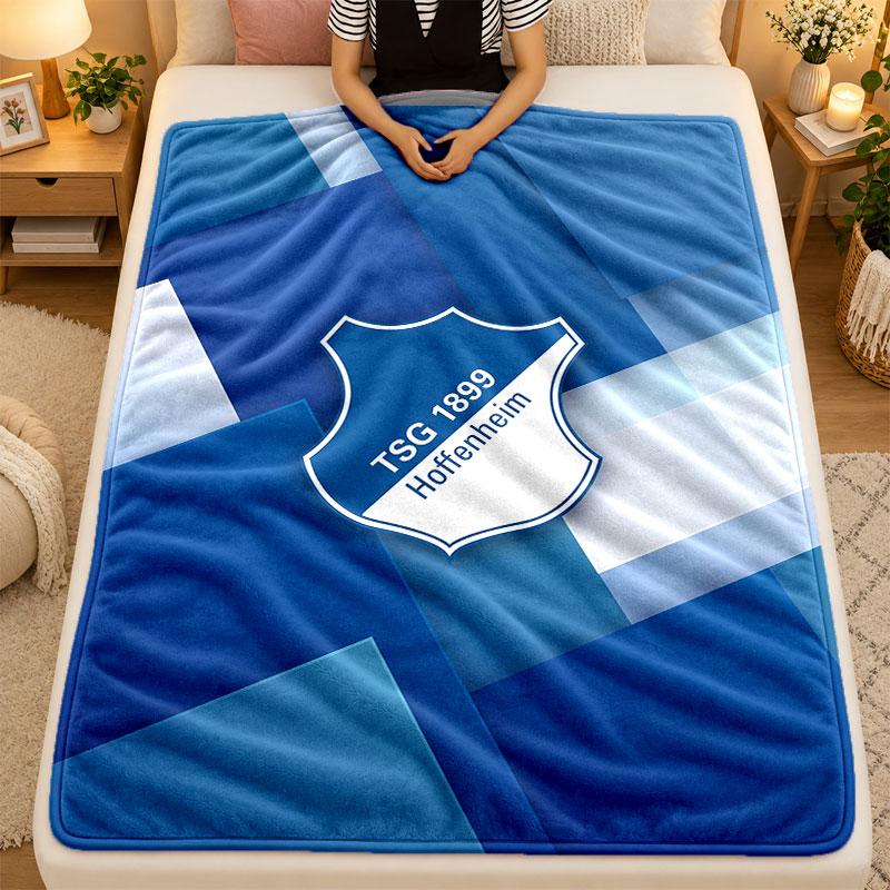 Flannel BlanketTSG Hoffenheim FC Warm Soft Throw Blanket for Indoor Sofa Bed Living Room Use