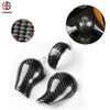 For Nissan 370Z 2009-2018 Decoration Accessories Real Carbon Fiber Interior Gears Head Shift Knob Cover Trim Sticker
