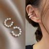 1 Pair Pearl Ear Cuff Clip Earrings Non-Piercing Bone C-shaped Ear Ring Without Puncture Minimalist Earrings for Women Fashion Jewelry