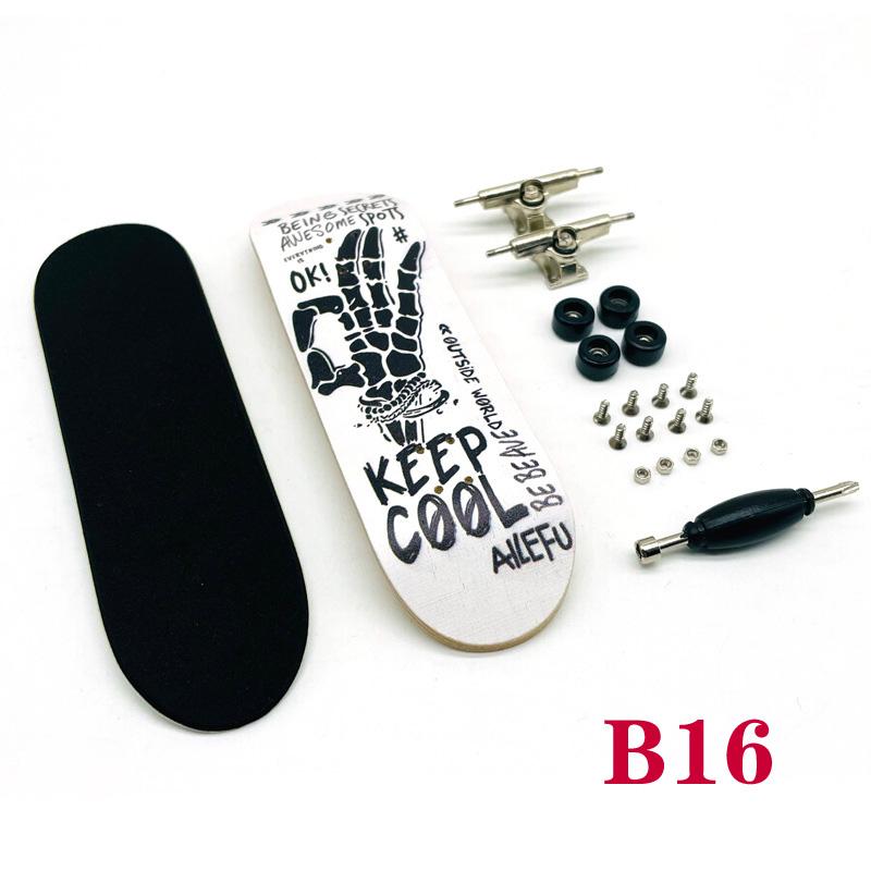 1 комплект, подшипники для скейтборда, колеса, противоскользящая накладка, кленовая древесина, мини-скейтборд с отверткой