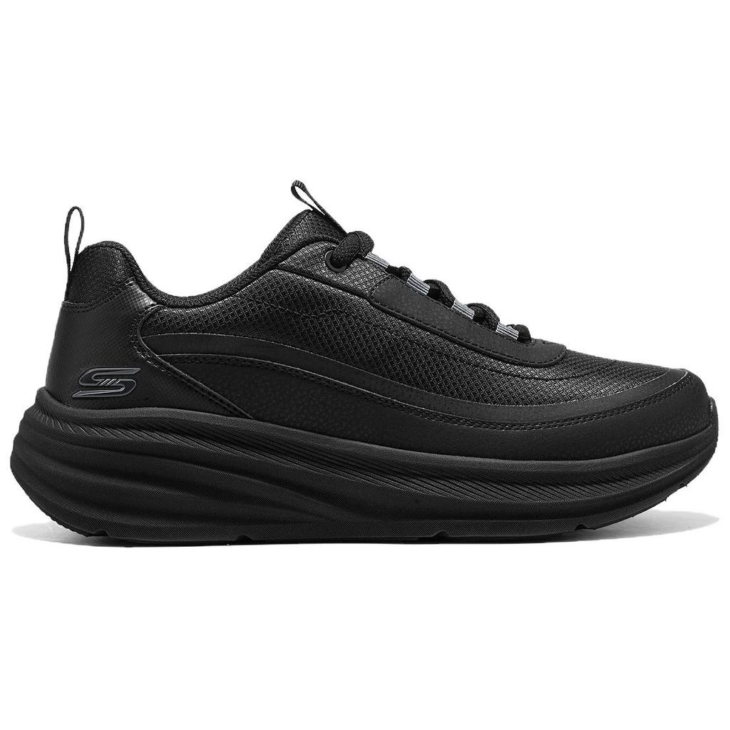 Skechers Bobs Skillz Удобные Универсальные Сетчатые из ПУ Дышащие Увеличивающие Рост Кроссовки для Бега Мужские Кроссовки Черные 118440-BBK