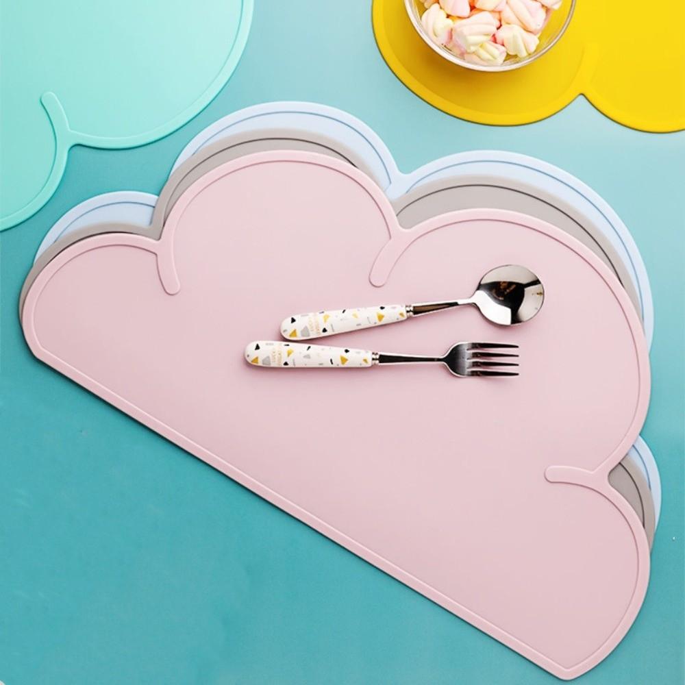 Easy Cleaning Children Place Mat Cloud Shape Kids Plate Mat New Dinnerware Pad for Kids Dining