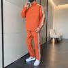 Men's Retro Three-Stripe Tracksuit Jacket Set with Stand-Up Collar