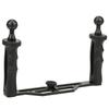 Aluminium Alloy Dual Handheld Hand Grip Diving Flashlight Bracket Underwater Sports Camera Holder Stabilizer