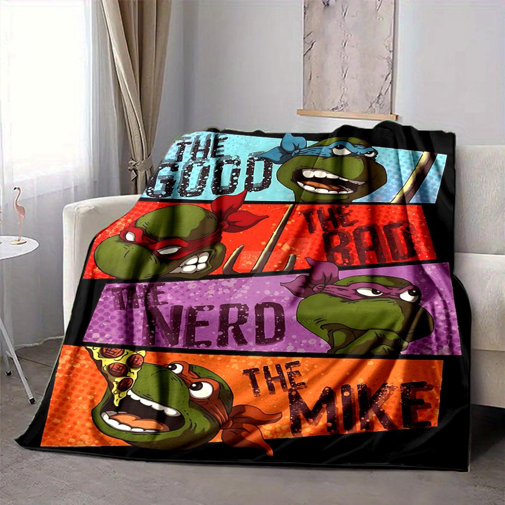 1pc Ninja Turtles Blanket Versatile for Couch, Office Bed