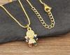 Nidin New Boy/Girl Pendant Choker Jewelry Zircon Necklaces Accessories For Mom Kids Parent-child  Anniversary Gifts Wholesale
