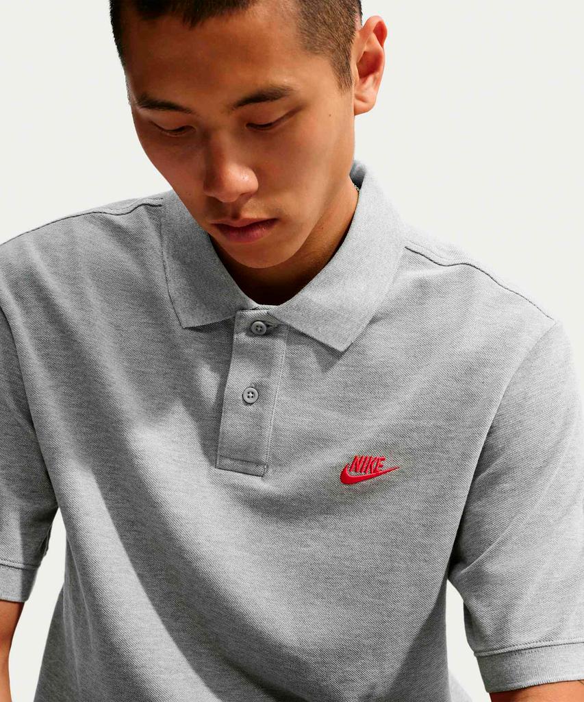Nike Клубная футболка-поло с коротким рукавом M - Темно-серый меланж: Университетский красный / Fn3895-064