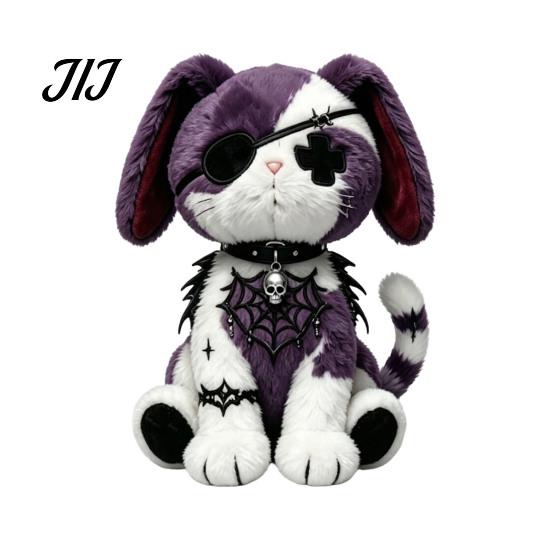 Cute Witchy Room Accents Gothic Animal Wooden Figurines, Pirate Style Cat Rabbit 2D Flat Desktop Fashionable Birthday Gifts Ornaments, Statues