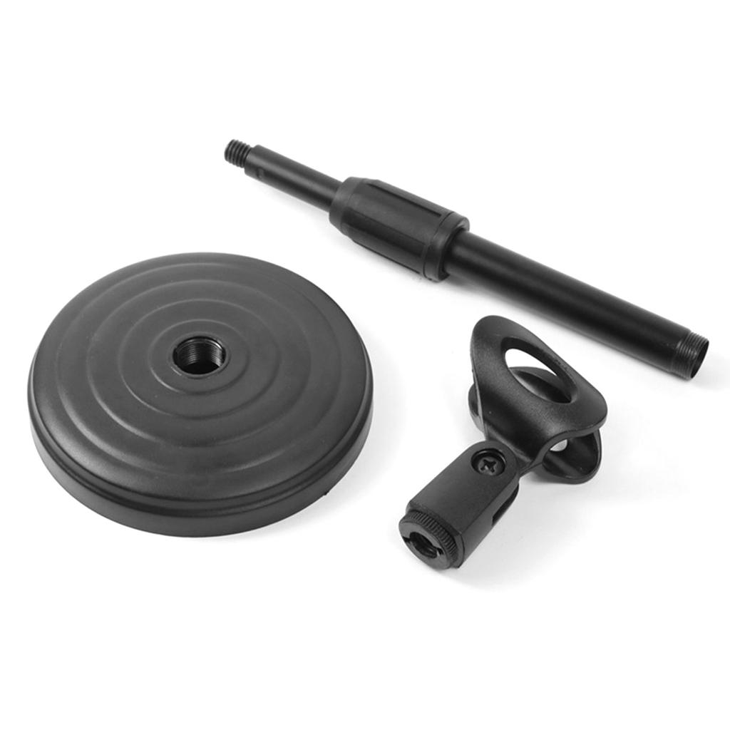 Регулируемая микрофонная стойка Универсальная съемная стойка-держатель для микрофона с утяжеленным круглым основанием для настольного использования в прямом эфире