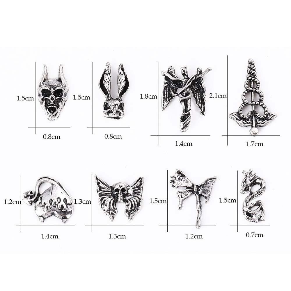 5 шт./набор маникюрных материалов для Хэллоуина металлические украшения для ногтей Хэллоуин металлические аксессуары для ногтей для леди