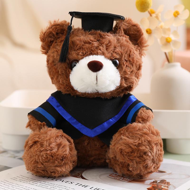 New Graduation Season Animal Plush Doll Wear Bachelor Coat Graduation Certificate Bear Capybara Plush Toy for Students Gift
