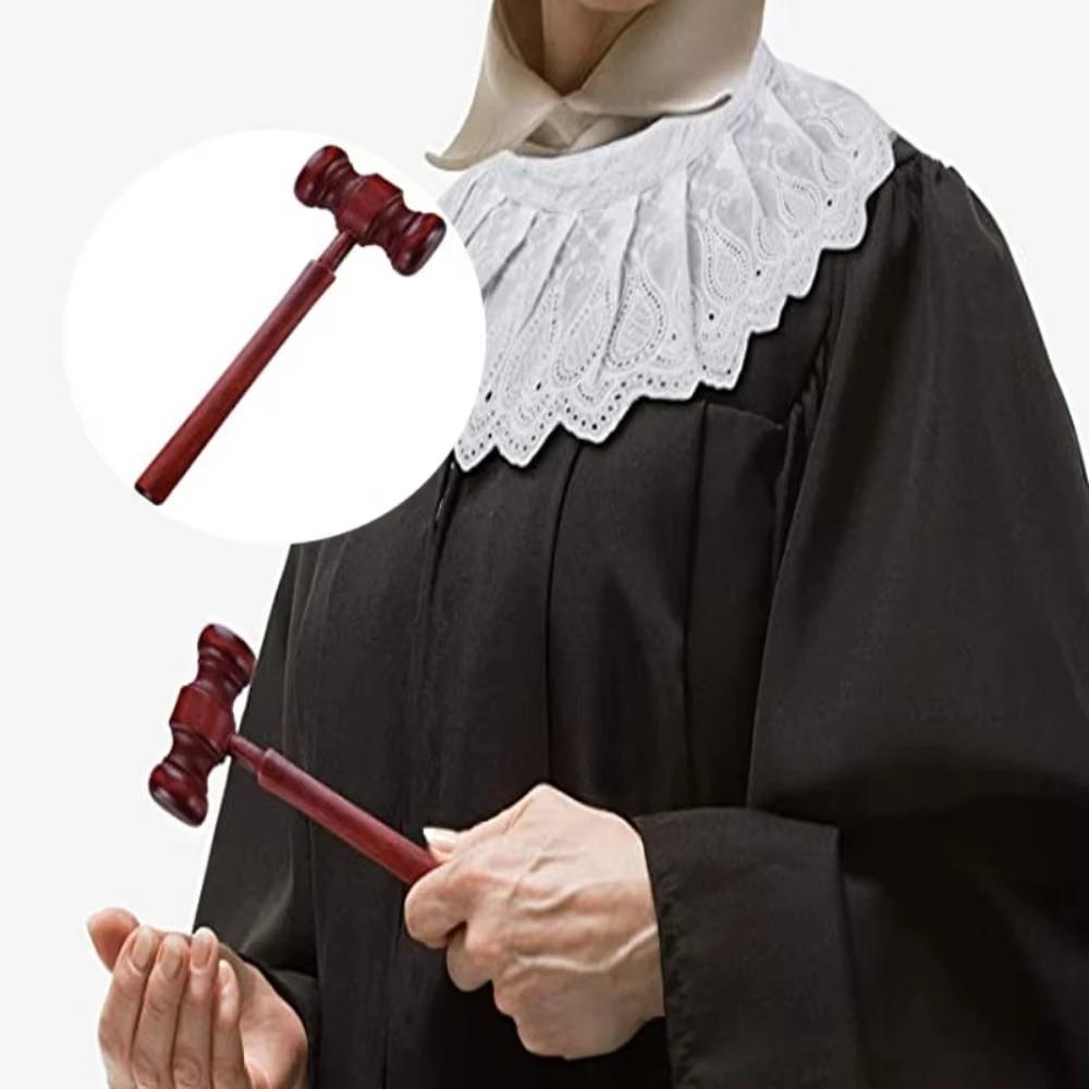 Wood Gavel Costume Sound Block Durable Base Lobster Hammer Simple Design Judge Hammer Court
