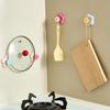 Flower Shape Suction Cup Hook, No-Drill Plastic Cabinet Handles, Rotatable Knob Adjustable Buckle for Kitchen Bathroom