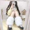 Autumn Winter Apparel Accessories Women Knee-length Socks Japanese Style Socks Furry Leg Warmers