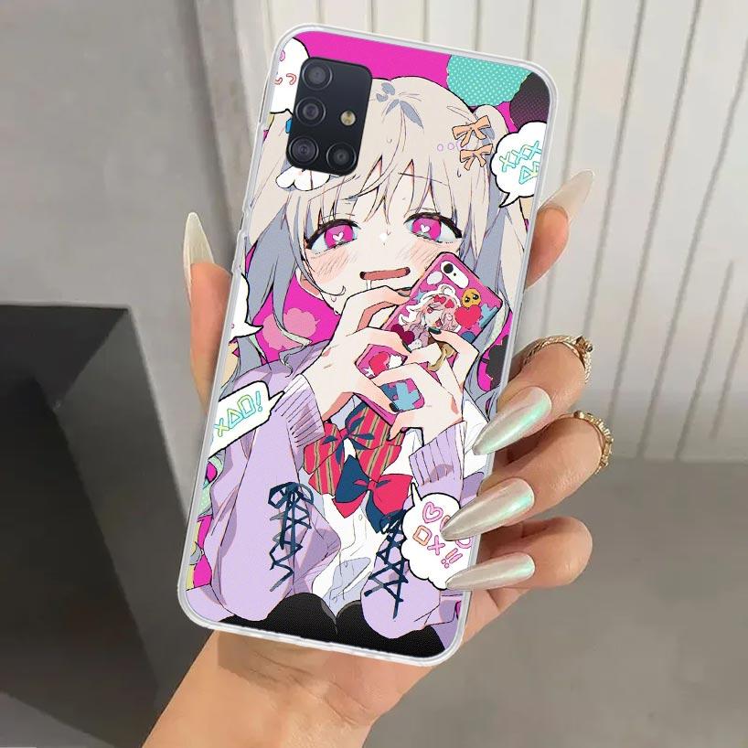 Милый Аниме Девушка INS Чехол для Телефона для Samsung Galaxy A52 A32 A22 A12 A02S A50S A30S A10S Note 20 Ultra 10 Plus S10 A31 A20 A71 A72