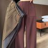 Ankola 2024 Women's High-Waist Wide-Leg Red Suit Pants for Autumn