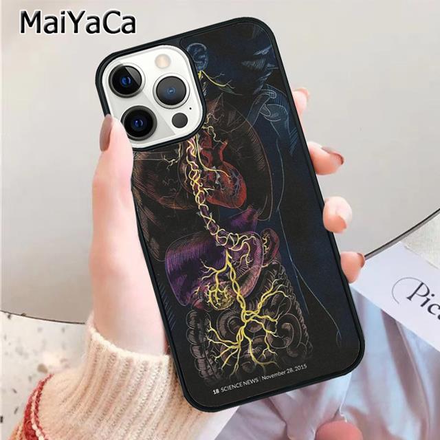 Медицинский Чехол для Телефона с Анатомией Человека Для iPhone 17 Air 13 14 16 16e 15 pro max plus 11 12 чехол coque