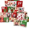 24Pcs Small Gift Candy Box 24 Days Packaging Bags  New Year Celebration