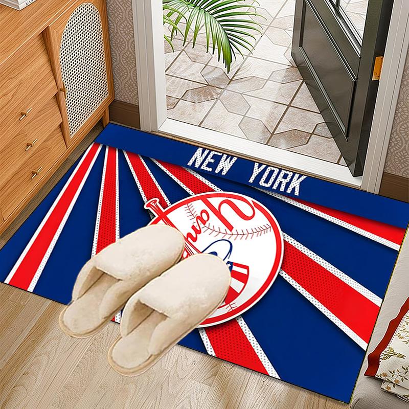 Yankees Baseball Team Logo Rug Office Carpet Non-Slip Mat, Chair Rug Floor Covering for Gaming, Bedroom, Living Room , Home Decor Christmas Gift
