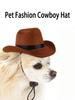1pc M/L Cat Gentleman Hat, Cowboy Pet Hat For Dog And Cat Cosplay Cap - Perfect For Holiday Costume Parties And Photo Shoots