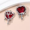 5pcs New Enamel Heart Charms Fashion Romantic Love Y2K Sweet Style Pendants For Making DIY Jewelry Accessories Necklace Findings