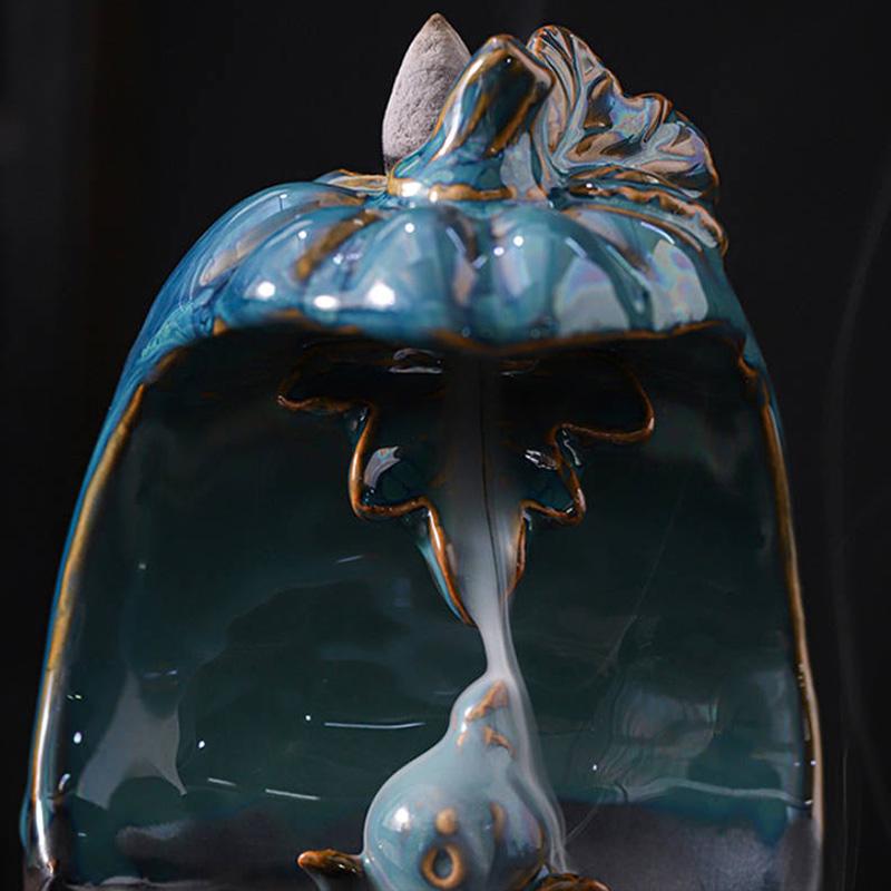 1 шт. курильница для йоги, медитации и домашнего декора, конусы для благовоний, керамический держатель для благовоний с обратным потоком