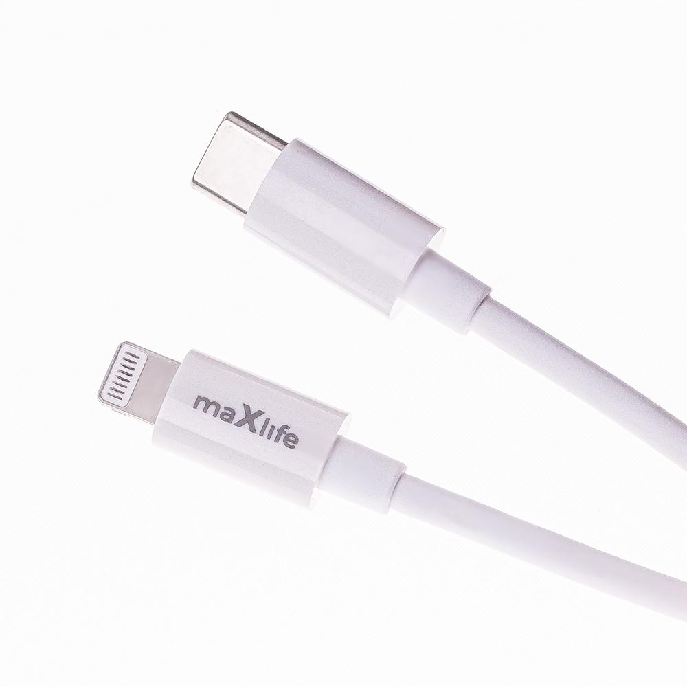 Maxlife Ładowarka Sieciowa Pd Qc Mxtc-06-20Ac 1X Usb-C 1X Usb 20W Biała + Kabel Usb-C - Lightning 20W