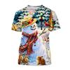 Christmas Snowman 3D Printed T-shirt Fashion Trend Leisure Holiday Party Creative Neutral Short Sleeved T-shirt