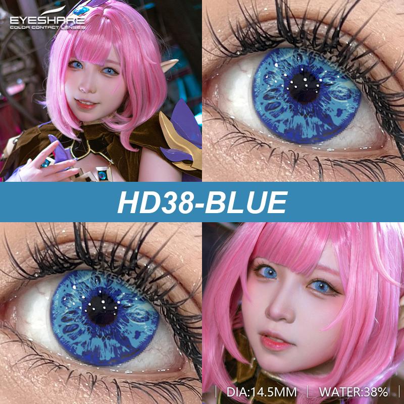 Eyeshare НОВЫЕ цветные контактные линзы для косплея для глаз, синие линзы для глаз аниме, цветные линзы на Хэллоуин, красные контактные линзы, косметический макияж