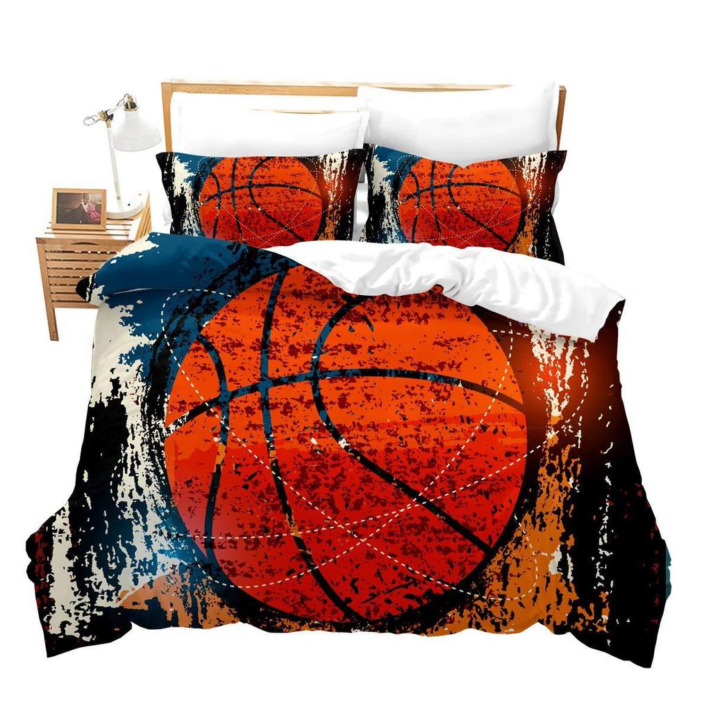 Cool basketball 3D high definition digital printing duvet set soft bedding