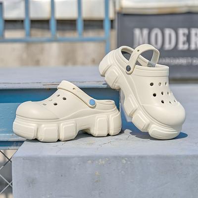 Женские летние клоги, уличные водонепроницаемые сандалии на платформе, пляжная обувь, женские шлепанцы на высоком каблуке 7 см