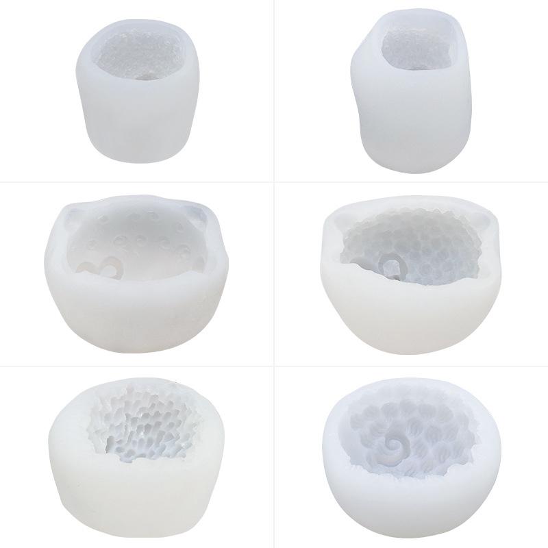 Silicone Soap Candle Mold Creative Cartoon Home Supplies Multiple Styles Washable Gifts DIY Aromatherapy Durable Accessories