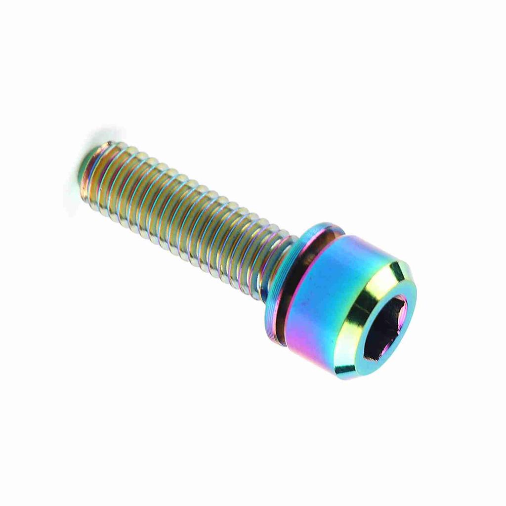   Alloy   Tapered   Screw With Washer For Mountain Bike(colorful)