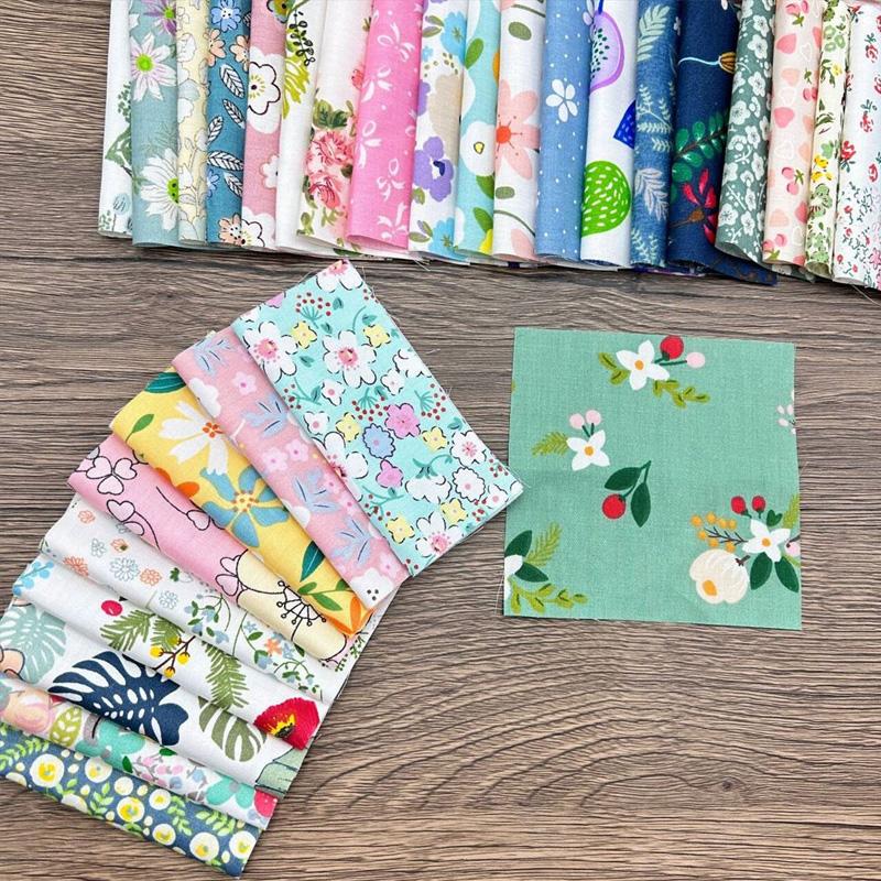 50 Штук Хлопок DIY Пэчворк Квадратный Пэчворк 10 x10 см Швейный Материал Стеганая Отделка Смешанный Стиль Ткань Ткань