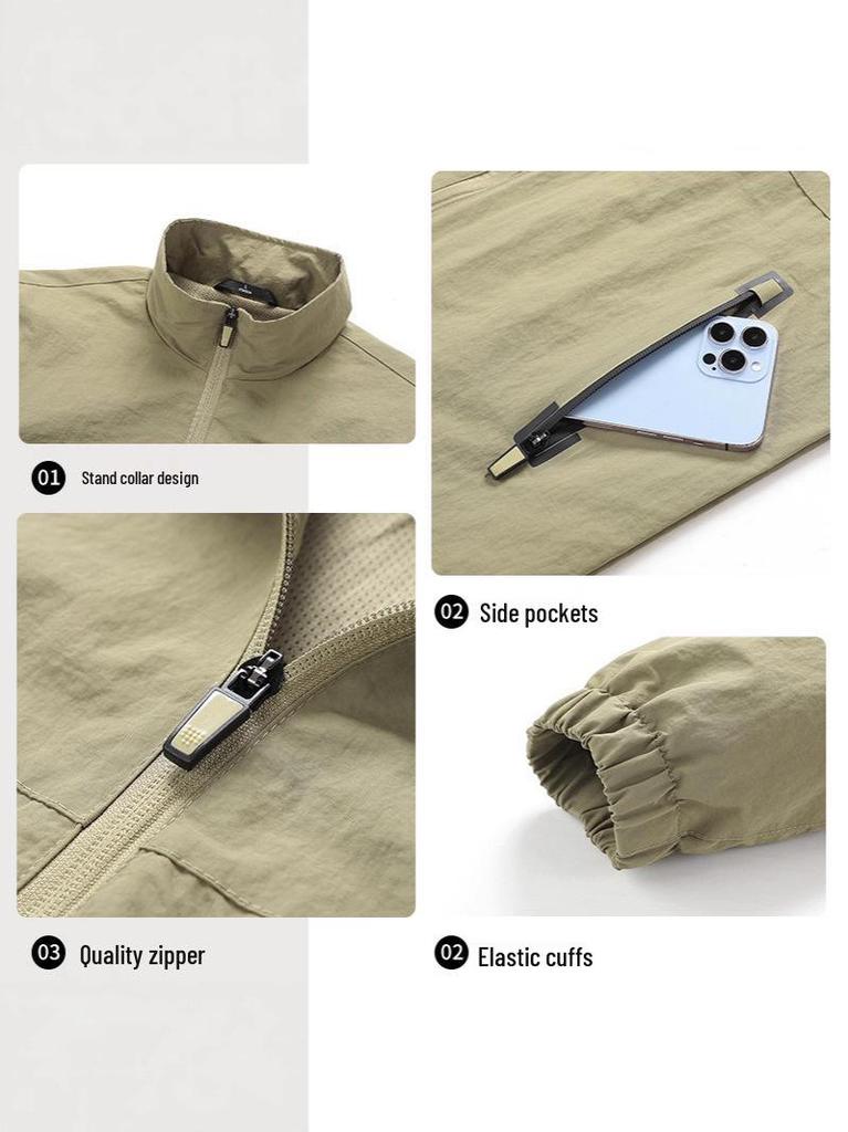 2502 Men's Cross-Border Jacket: Spring/Autumn Plus Cotton, Large Size, Casual Outdoor Sports Style