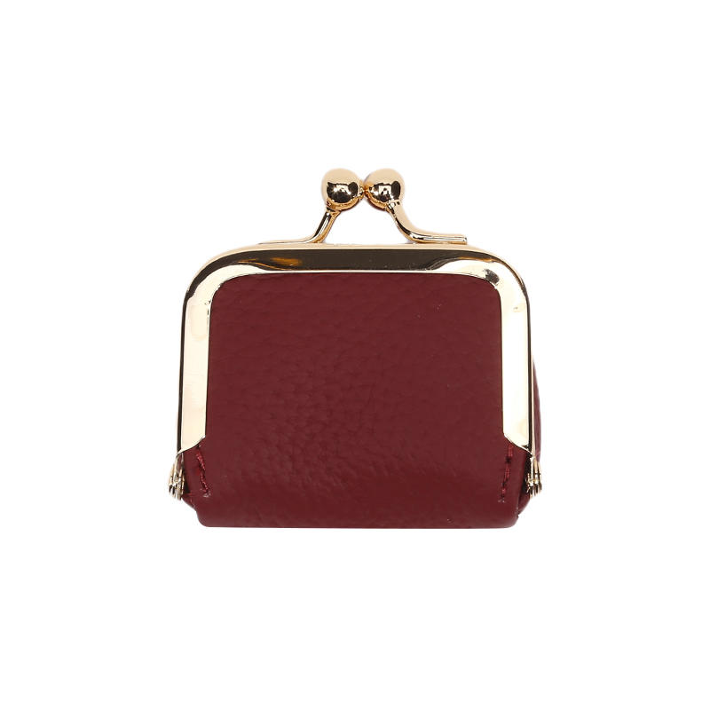 Портативная кожаная мини-шкатулка для драгоценностей, винтажный мини-кошелек для монет, футляр для ювелирных изделий с замком-поцелуем, футляр для наушников и кольца