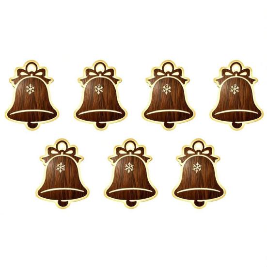 Decorazioni Accoglienti per la Casa Invernale 7 Pezzi Renne di Legno 3D Luminose Decorazione Natalizia con Retroilluminazione LED Calda, Adesivi a Strappo e Sagoma Rustici