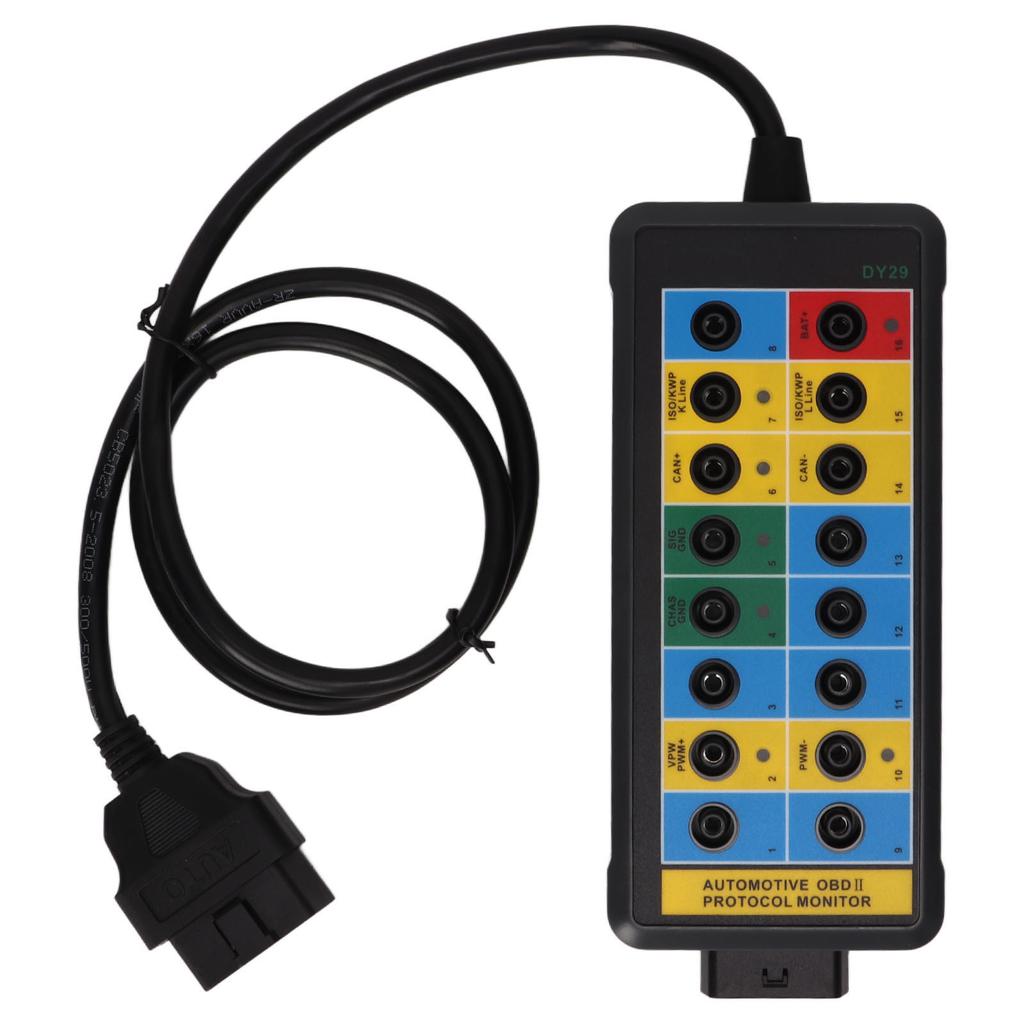 16 Pin OBDII Protocol Detector Fast Detection Easily Access Monitoring Signals OBD2 Breakout Box