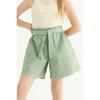 Girl Pocket Waist Beded Shorts