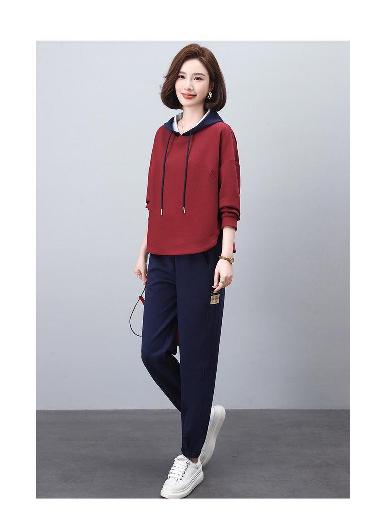 Спортивный костюм Ранняя осень 2024: Омолаживающий, Слимминг Комплект из двух частей