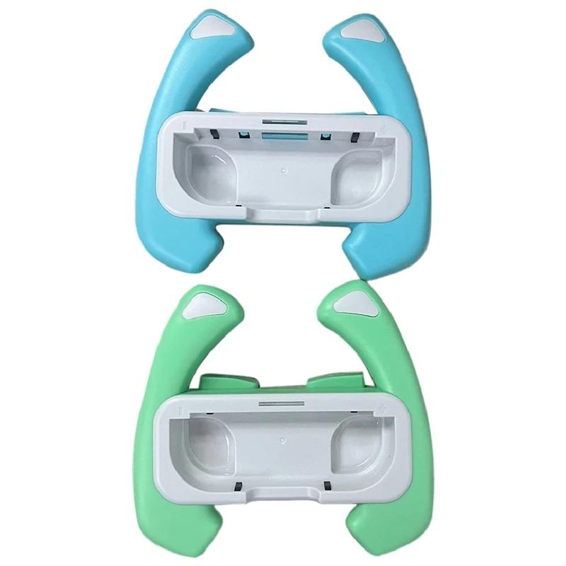 Steering Wheel Controller for Nintendo Switch & Switch OLED, Racing Games Removable Accessories Joy Con Controller Grip for Mario Kart, Pack of 2