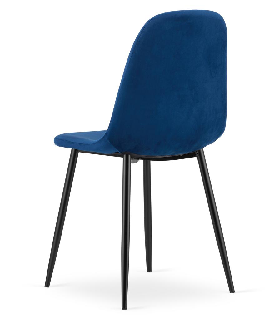 PADVA chair - navy blue velvet / black legs x 1