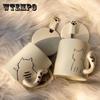 Mugs Female Spoon Coffee Cup Ceramic Couple Style Simple Household Drinking Cup Breakfast Milk Tea Cup